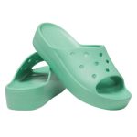 Crocs Slides με Πλατφόρμα σε Πράσινο Χρώμα - Image 3