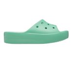 Crocs Slides με Πλατφόρμα σε Πράσινο Χρώμα