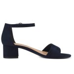 Γυναικεία μπλε πέδιλα textile Tamaris