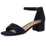 Γυναικεία μπλε πέδιλα textile Tamaris - Image 3