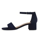 Γυναικεία μπλε πέδιλα textile Tamaris - Image 6