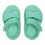 Crocs Παιδικά Ανατομικά Παπουτσάκια Θαλάσσης Classic Crosss Trap Charm Πράσινα - Image 4