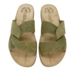 Fantasy Sandals Melisa Δερμάτινα Γυναικεία Σανδάλια Ανατομικά Flatforms σε Χακί Χρώμα - Image 4