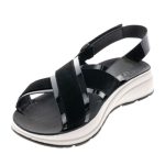 Fantasy Sandals Thelma Καλοκαιρινές Γυναικείες Πλατφόρμες Μαύρες S82 - Image 5