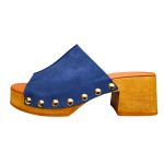 Γυναικεία Mules 748-23200 Δέρμα Καστόρι Μπλε Marila