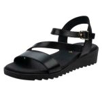 Ragazza Καλοκαιρινές Γυναικείες Πλατφόρμες 0608 μαύρο δέρμα - Image 3