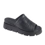 Safe Step Γυναικεία δερμάτινη μαύρη πλατφόρμα - Image 2