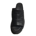 Safe Step Γυναικεία δερμάτινη μαύρη πλατφόρμα - Image 5