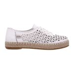 Safe Step γυναικεία λευκή δερμάτινη ανατομική εσπαντρίγια με κορδόνι