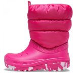 Crocs Classic Neo Puff Παιδικά Μποτάκια Χιονιού Φούξια T 207683 6X0 - Image 4