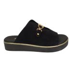 Ragazza Καλοκαιρινές Γυναικείες Πλατφόρμες σε Στυλ Παντόφλας Μαύρες