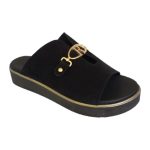 Ragazza Καλοκαιρινές Γυναικείες Πλατφόρμες σε Στυλ Παντόφλας Μαύρες - Image 5