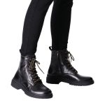 Tamaris δερμάτινα μποτάκια μαύρα - Image 5