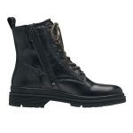 Tamaris δερμάτινα μποτάκια μαύρα