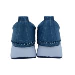 Tatoo Δερμάτινα Γυναικεία Μοκασίνια σε Μπλε Χρώμα - Image 3