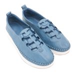 Tatoo Δερμάτινα Γυναικεία Μοκασίνια σε Μπλε Χρώμα - Image 4