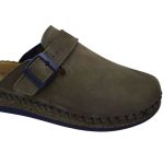 Ανδρική παντόφλα σαμπό της Tatoo από Δέρμα σε Λαδί χρώμα GRU-881 - Image 3