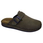 Ανδρική παντόφλα σαμπό της Tatoo από Δέρμα σε Λαδί χρώμα GRU-881 - Image 4