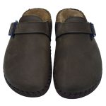 Ανδρική παντόφλα σαμπό της Tatoo από Δέρμα σε Λαδί χρώμα GRU-881 - Image 5