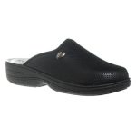 Comfy Anatomic 514 Ανατομικές Δερμάτινες Γυναικείες Παντόφλες σε Μαύρο Χρώμα