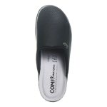 Comfy Anatomic 514 Ανατομικές Δερμάτινες Γυναικείες Παντόφλες σε Μαύρο Χρώμα - Image 5