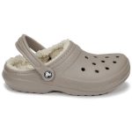 Crocs Κλειστές Χειμερινές Γυναικείες Παντόφλες Μπεζ