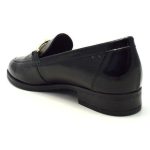 Ragazza Δερμάτινα Γυναικεία Loafers σε Μαύρο Χρώμα Λουστρίνι - Image 6