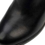 Ragazza Δερμάτινα Γυναικεία Μποτάκια με Μεσαίο Τακούνι Μαύρα - Image 6