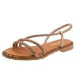 Ragazza Δερμάτινα Γυναικεία Σανδάλια Ανατομικά σε Χρυσό Χρώμα