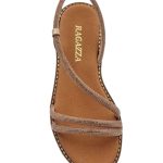 Ragazza Δερμάτινα Γυναικεία Σανδάλια Ανατομικά σε Χρυσό Χρώμα - Image 5