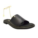 Ragazza Δερμάτινα Γυναικεία Σανδάλια Ανατομικά σε Μαύρο Χρώμα - Image 3