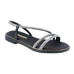 Ragazza Δερμάτινα Γυναικεία Σανδάλια Ανατομικά σε Μαύρο Χρώμα - Image 3