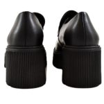 Ragazza Δερμάτινες Γόβες με Χοντρό Μεσαίο Τακούνι Μαύρες 0595 - Image 7