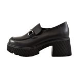 Ragazza Δερμάτινες Γόβες με Χοντρό Μεσαίο Τακούνι Μαύρες 0595 - Image 10