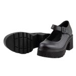 Ragazza Δερμάτινες Γόβες με Λουράκι Μαύρες - Image 4