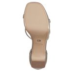 Tamaris Γυναικεία Πέδιλα με Χοντρό Ψηλό Τακούνι σε Χρυσό Χρώμα - Image 7