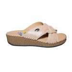 Γυναικείες ανατομικές μπεζ παντόφλες Tatoo Anatomic DE2060