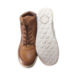 Γυναικείο Δερμάτινο Ανατομικό Μποτάκι με ελαστικά κορδόνια και φερμουάρ - Image 5