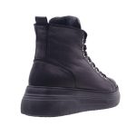 Γυναικείο Δερμάτινο Ανατομικό Μποτάκι με κορδόνια και φερμουάρ σε μαύρο χρώμα - Image 7