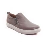 Γυναικείο Δερμάτινο Ανατομικό Slip on μοκασίνι με λάστιχο & φερμουάρ – Safe Step 23841 - Image 4