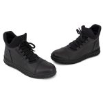 Γυναικείο Μαύρο Δερμάτινο Ανατομικό Μποτάκι Tatoo 230 - Image 3