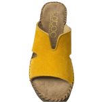 Tatoo Δερμάτινα Γυναικεία Πέδιλα σε Κίτρινο Χρώμα - Image 3