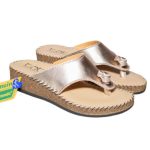 Tatoo Καλοκαιρινές Γυναικείες Πλατφόρμες σε Στυλ Παντόφλας Χρυσές - Image 3