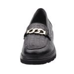 Ragazza 0158 παπούτσια σε Μαύρο Χρώμα Κροκό - Image 4