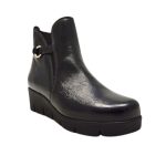 Softies Γυναικεία Μποτάκια Αστραγάλου από Λουστρίνι με Μεσαίο Τακούνι Μαύρα - Image 3