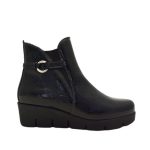 Softies Γυναικεία Μποτάκια Αστραγάλου από Λουστρίνι με Μεσαίο Τακούνι Μαύρα