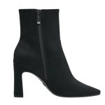 Tamaris Suede Γυναικεία Μποτάκια με Ψηλό Τακούνι Μαύρα