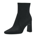 Tamaris Suede Γυναικεία Μποτάκια με Ψηλό Τακούνι Μαύρα - Image 3