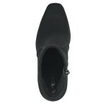 Tamaris Suede Γυναικεία Μποτάκια με Ψηλό Τακούνι Μαύρα - Image 4