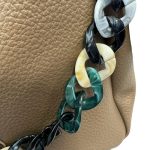 Andlion τσάντα ώμου καπιτονέ με κοκκάλινη αλυσίδα σε πούρο χρώμα - Image 7